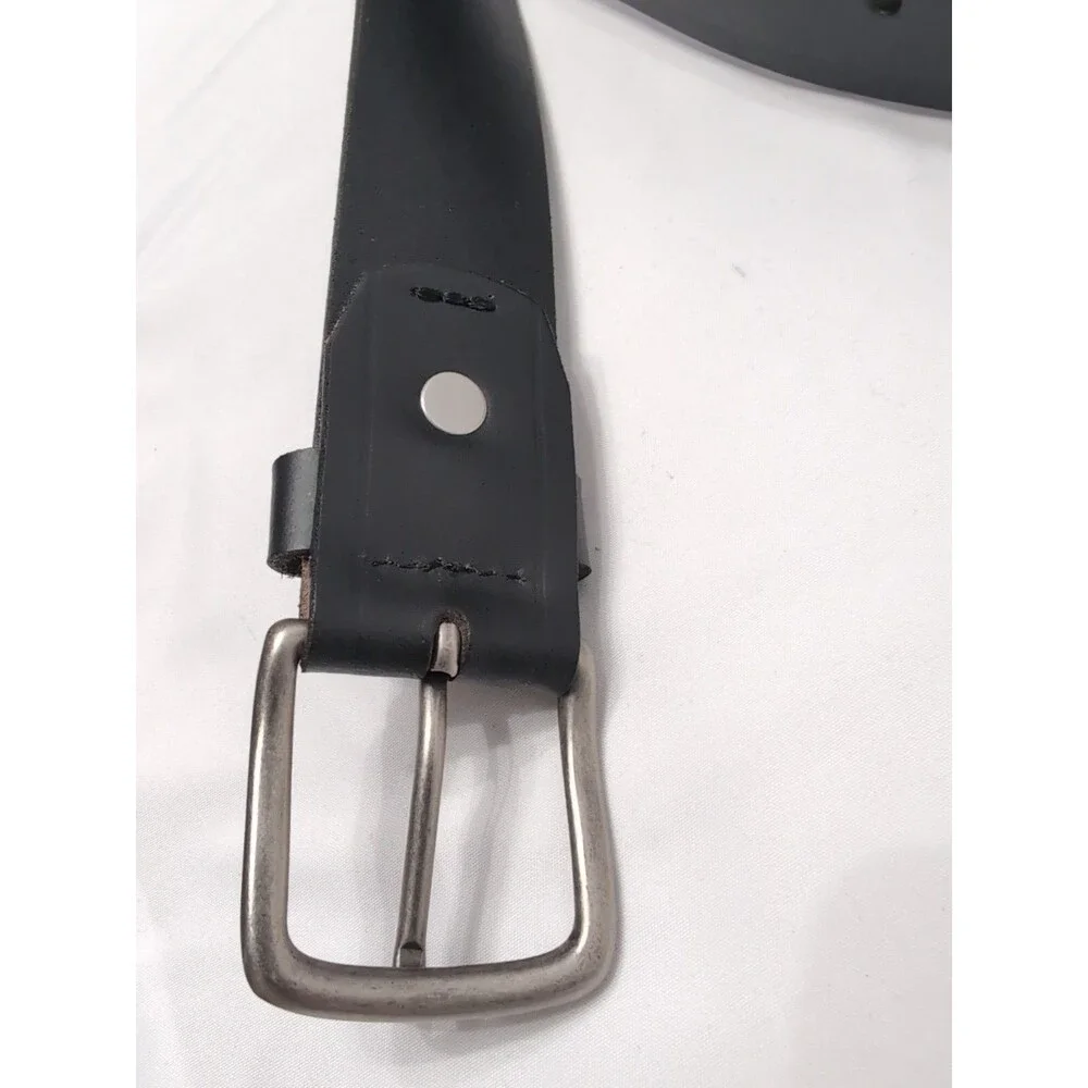 Wrangler Genuine Leather Mens Belt Black Sz32 RN130273 New